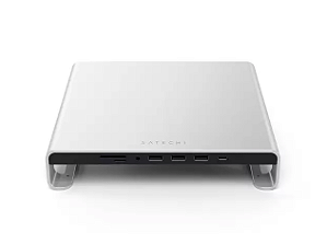 SUPORTE SATECHI TYPE-C ALUMÍNIO MAC COM USB-C, USB 3.0 - HUB