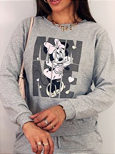 CONJUNTO MOLETOM COMFORT MINNIE / MESCLA