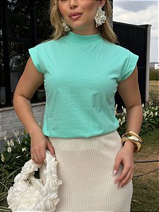 TSHIRT FEMININA ALGODÃO MUSCLE TEE CANDY VERDE AGUA