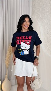 MAX TSHIRT FEMINA ALGODÃO HELLO KIT / PRETA