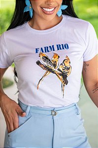 TSHIRT FEMININA ALGODÃO FARM RIO / BRANCA