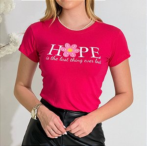 TSHIRT FEMININA ALGODÃO HOPE / PINK