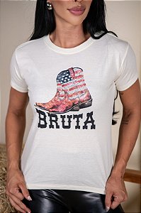 TSHIRT FEMININA ALGODÃO COUNTRY BRUTA / OFFWHITE