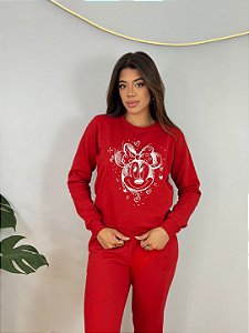 CONJUNTO MOLETOM COMFORT MINNIE / VERMELHO