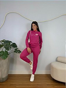 CONJUNTO MOLETOM COMFORT SEMPRE FOI DEUS / PINK