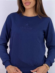 CONJUNTO MOLETOM COMFORT ADIDAS / AZUL MARINHO