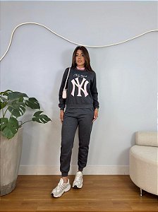 CONJUNTO MOLETOM COMFORT NY / MESCLA ESCURO