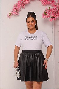 TSHIRT PLUS SIZE FEMININA FASHION / BRANCA