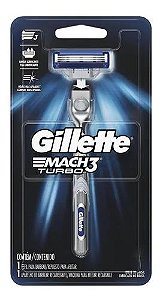 Aparelho De Barbear Gillette Mach 3 Turbo Com 1 Cartucho