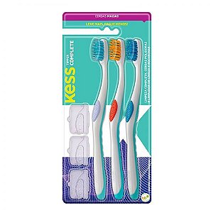 Escova Dental Kess Complete Tipper Macia 3 Unidades