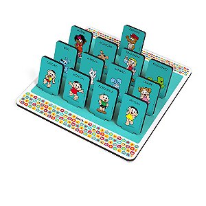 Brinquedo Educativo em madeira Jogo de Dama - Turma da Mônica - Pumie Toys