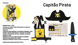 Fantasia De Pirata Maluco Masculino Caçador De Tesouro