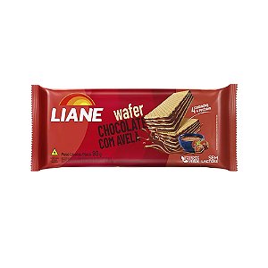 Biscoito Wafer Chocolate com Avelã Sem Lactose 90 Gramas - Liane