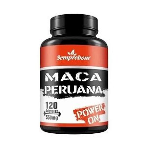 Maca Peruana Power On 120 Cápsulas Pura 550mg - Semprebom