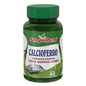 Calcioferro Cálcio + Ferro + Magnésio 90 Cápsulas 950mg