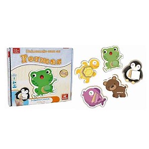 Brinquedo Pedagógico Brincando Com As Formas 8 Peças Grande - Brincadeira de Criança