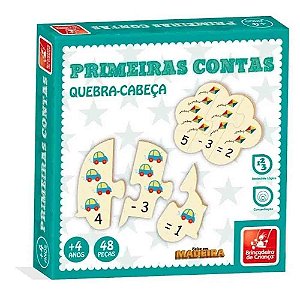 Quebra-Cabeça Primeiras Contas 48PC - Brincadeira de Criança