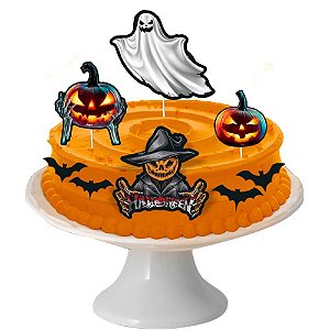 Decoração de Bolo Metalizada Halloween - Regina Festas