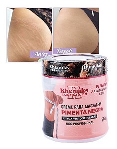 Creme Redutor Medidas Celulites Estrias Pimenta Negra - Rhenuks