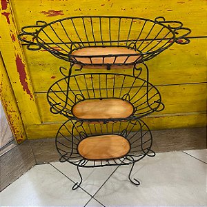 fruteira oval G preta