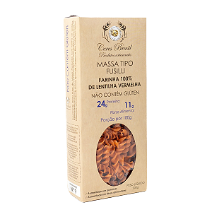 Fusilli Lentilha Vermelha 200g Sem Gluten - Ceres Brasil