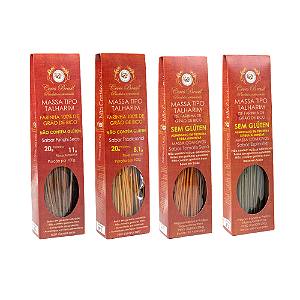 Kit com 4 Sabores de Talharim de Farinha de Grão de Bico - Ceres Brasil