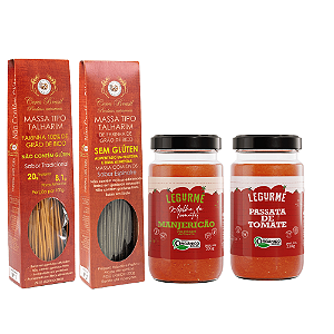 Kit Massas Proteica Sem Glúten + Molhos Orgânicos Artesanais – Refeição Saudável, Prática e Cheia de Sabor em Minutos