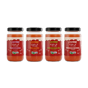 Kit 4 Sabores de Molho de Tomate 330g - Legurmê