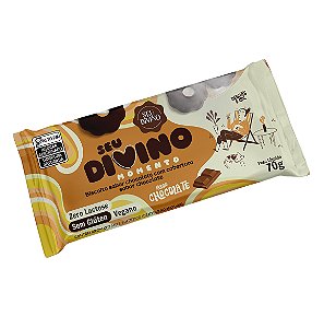 Biscoito de Chocolate com Cobertura Livre de Glúten 70g - Seu Divino Momento