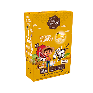 Biscoito VEGANO infantil sabor banana LIVRE de Glúten 50g
