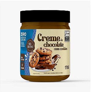 Creme de chocolate VEGANO com cookies LIVRE de glúten e açúcar 170g