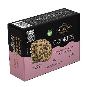 Cookies VEGANO baunilha C/gotas de chocolate LIVRE de Glúten 90g