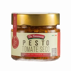 Pesto De Tomate Seco 160g Molho Artesanal Cremoso - De Tommaso