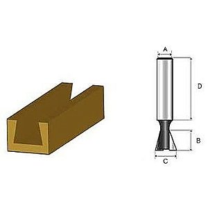 Fresa Makita Rabo Andorinha Trapézio 3/8 D-49535