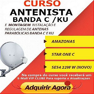 Curso Instalação De Antena Parabólica completo  banda C / Ku em video e 25 apostilas do passo a passo (O MERLHOR CURSO DO BRASIL, SEM FRETE)