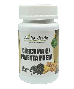 Cúrcuma  com Pimenta Preta 500 mg 60 cápsulas - Ninho Verde