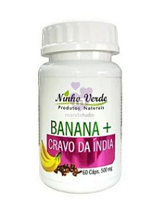 Banana com Cravo da Índia 500 mg 60 caps - Ninho Verde