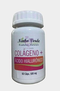 Colágeno c/ Ácido Hialurônico 500 mg 60 caps - Ninho Verde