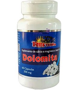 Dolomita Suplemento de Cálcio e Magnésio 500 mg 60 cáps - Rei Terra