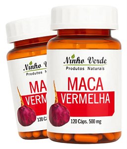 Kit 2 Maca Vermelha 500mg 120 cáps - Ninho Verde