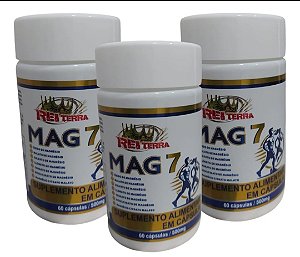 Kit 3 Mag 7 Suplemento Alimentar 500 mg 60 caps - Rei Terra