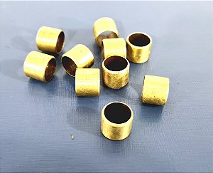 Tubos em Latão para corda 6mm kit com 10 peças