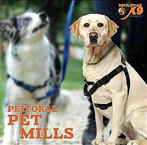 Peitoral Pet Mills Anti Puxão