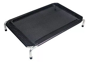 Cama Para Cachorro Pets Suspensa Média Tamanho M 75x50x12 Cor Preto
