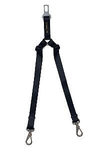 Cinto Duplo de Segurança para Cães – Trava de Cinto e Regulagem Ajustável
