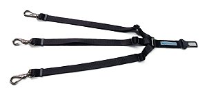 Cinto Triplo de Segurança para Cães – Trava de Cinto e Regulagem Ajustável