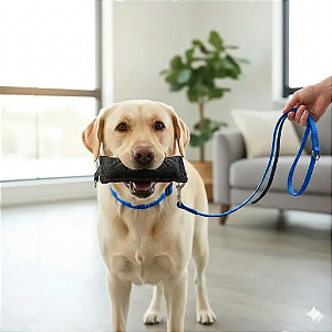 Cambite Para Cães + Guia Titanium 15mm, Solução Para Mordidas Na Guia