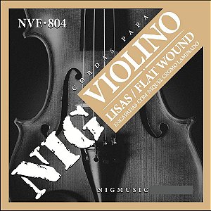 Jogo De Cordas Para Violino Nig Lisas / Flat Wound NVE804