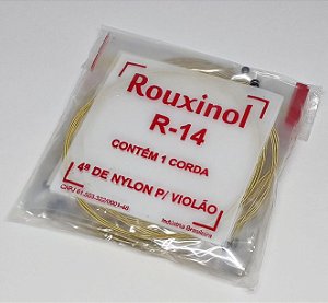 Kit 12 Cordas Avulsas Violão Nylon 4ª Quarta Ré 030 Rouxinol Bronze R14-D (Com Bolinha)
