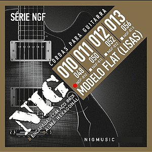 Jogo de Cordas Para Guitarra Nig Flat 010 048 NGF810 (Lisas)